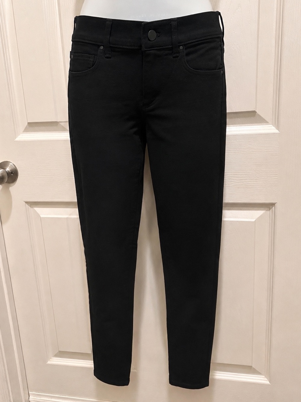 NWT Ann Taylor Factory Modern Black Skinny Jeans Size 0 High Rise Stretch Slim